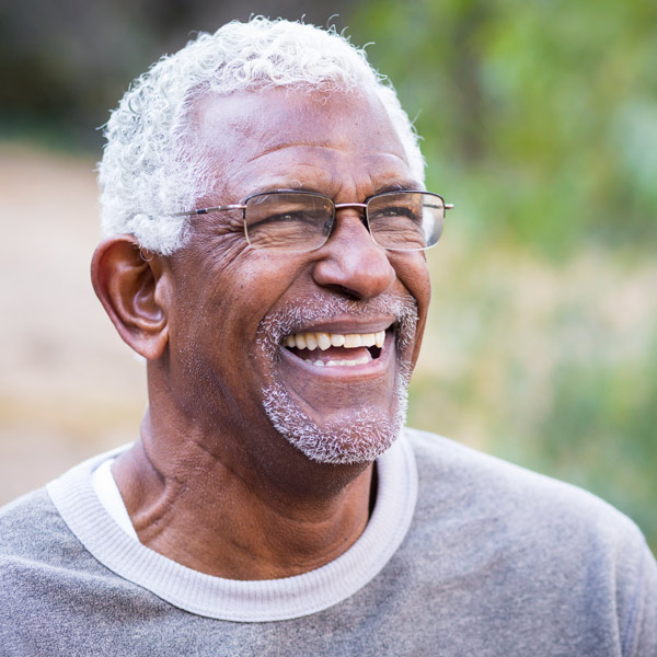 mature man smiling